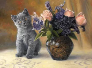 Котенок и букет