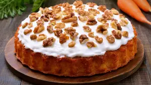 Морковный пирог с орешками