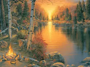 Костер и олени