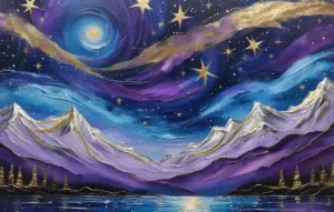 Луна и белые горы