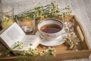 Чай, ромашки, книга