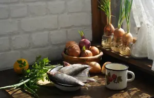 Рыба и лук