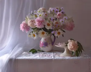 Нежный букетик и шифон