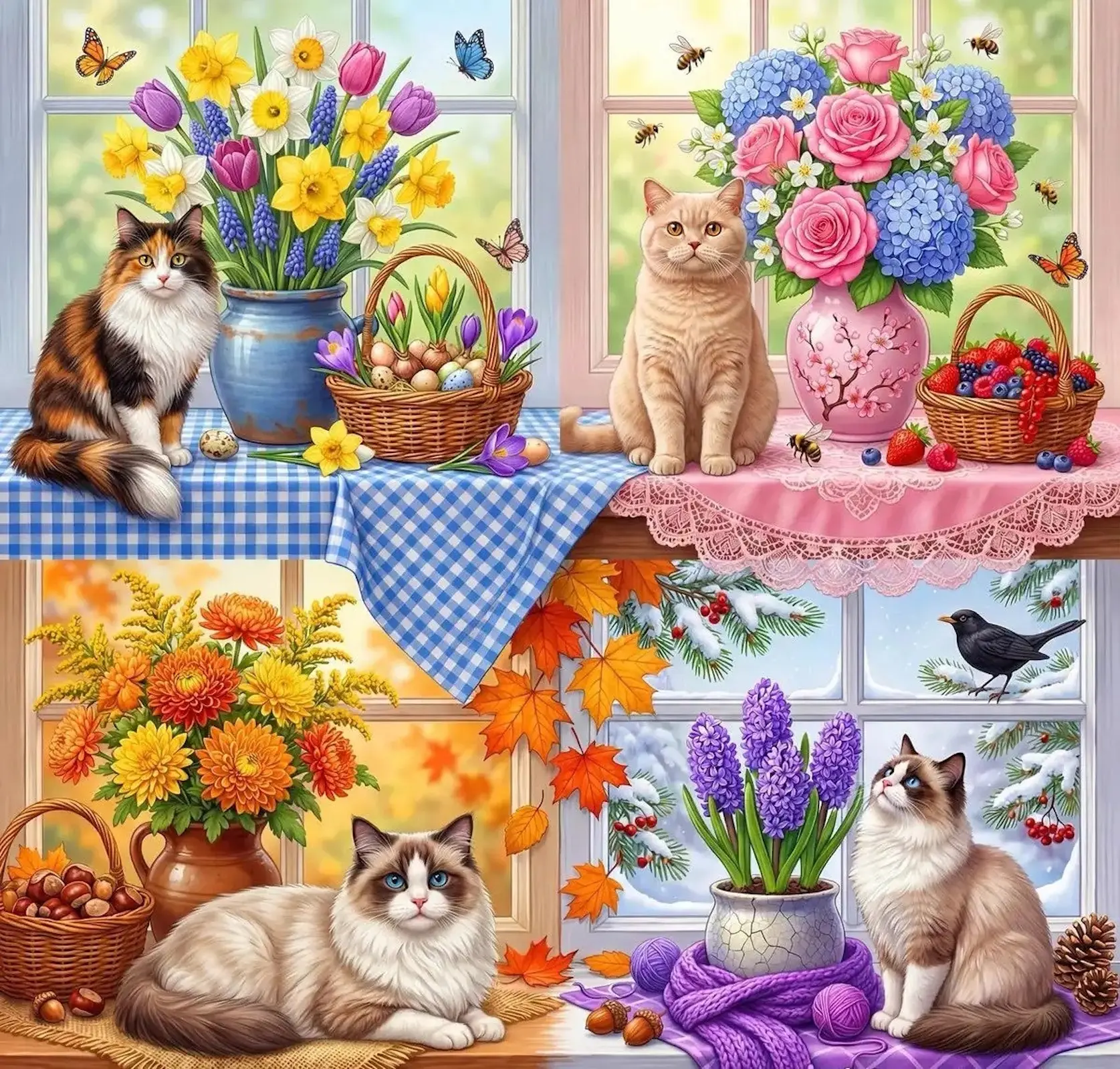 Кошки у окон